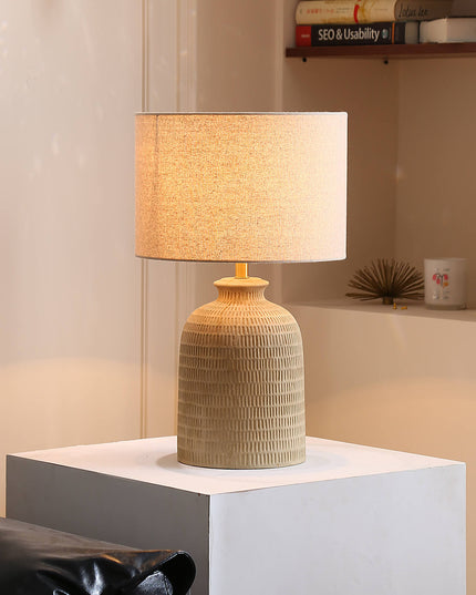 Modern Decorative Ceramic Table Lamp &Linen Shade