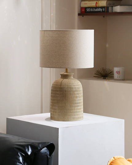 Modern Decorative Ceramic Table Lamp &Linen Shade