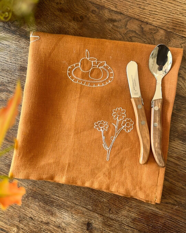 Caramel Linen Napkin & Table Placemat