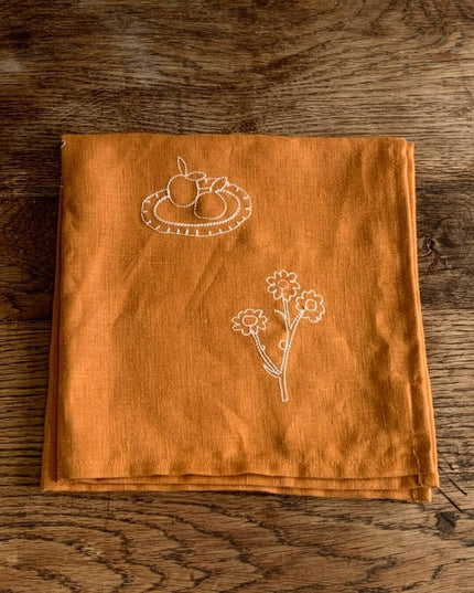 Caramel Linen Napkin & Table Placemat