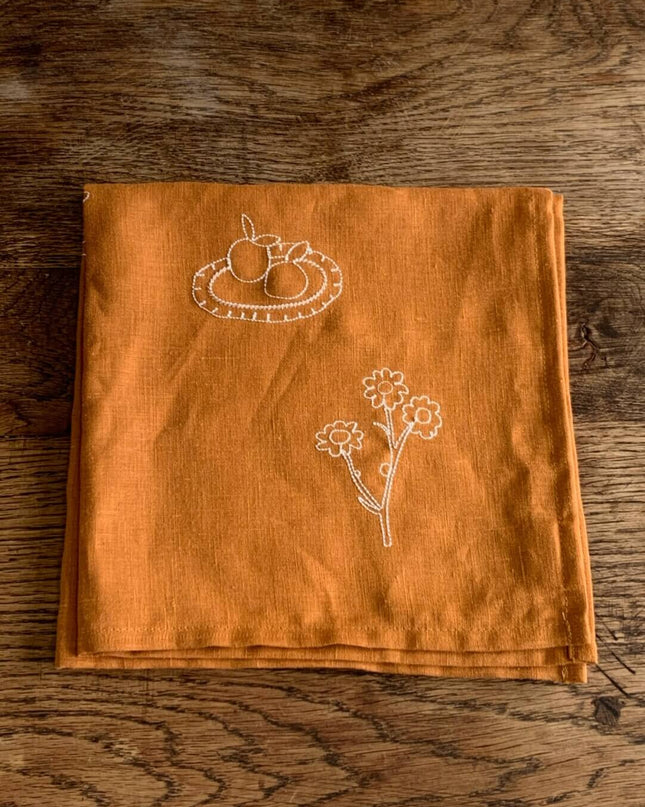 Caramel Linen Napkin & Table Placemat