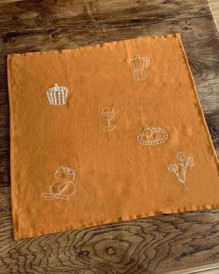Caramel Linen Napkin & Table Placemat