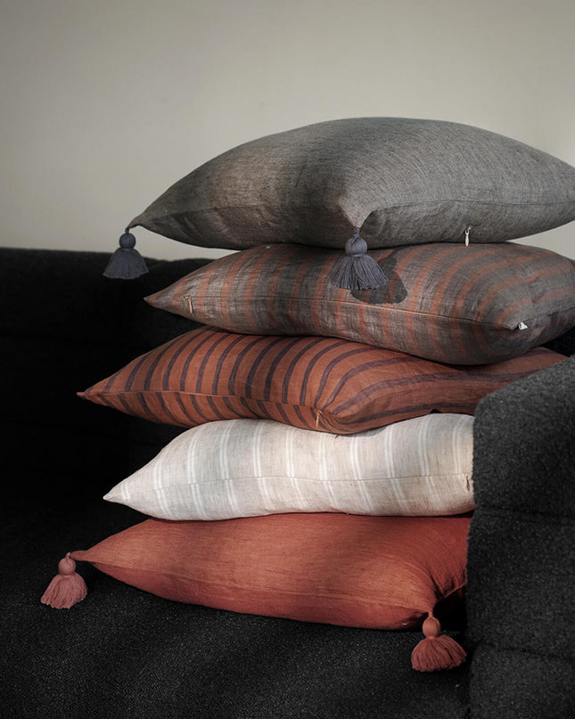 Vintage Striped Linen Living Room Pillows & Cushions