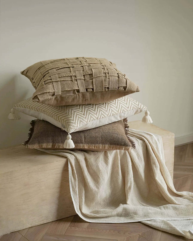 Antique Living Room Braided Cotton Throw Pillows & Cushions