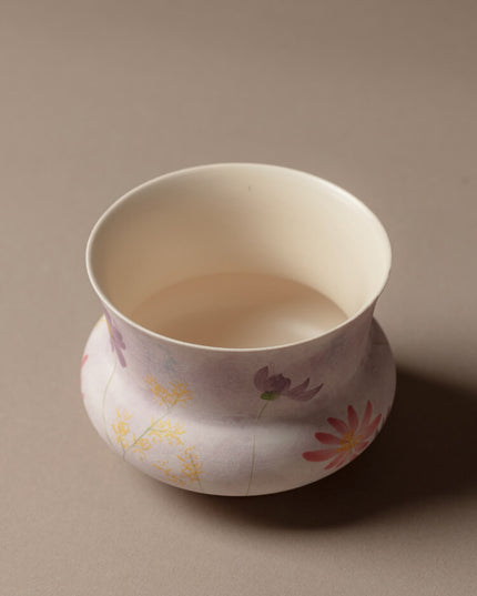 Japanese Hand-Painted Floral Ceramic Espresso & Tea Cup