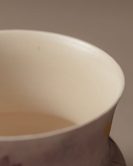 Japanese Hand-Painted Floral Ceramic Espresso & Tea Cup