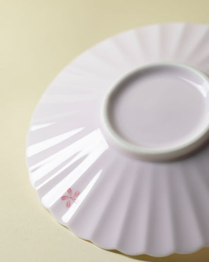 Japanese Hand-Painted Cherry Blossom Ceramic Coffee Cup Set