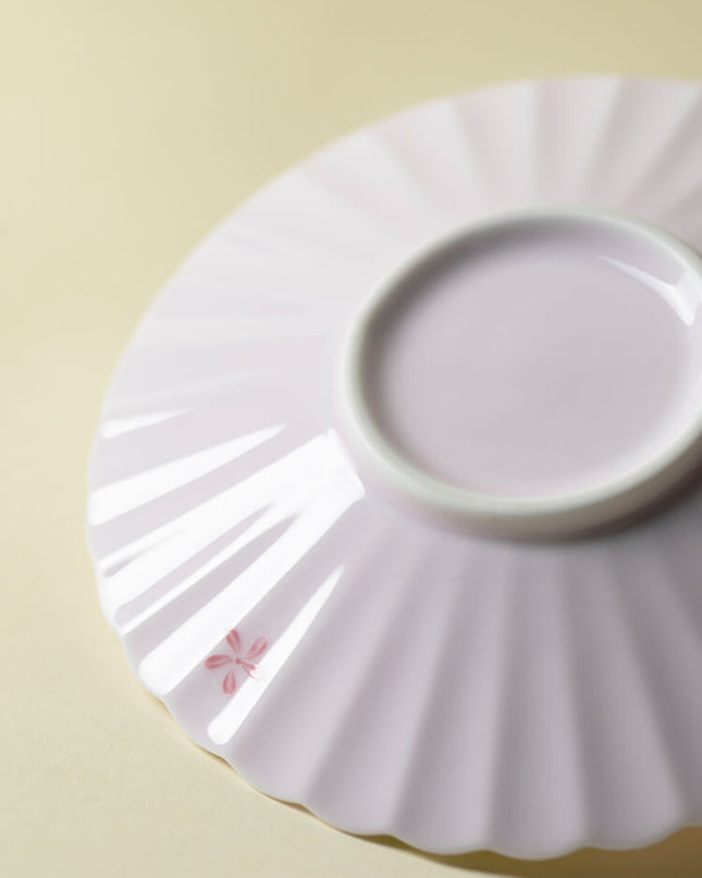 Japanese Hand-Painted Cherry Blossom Ceramic Coffee Cup Set