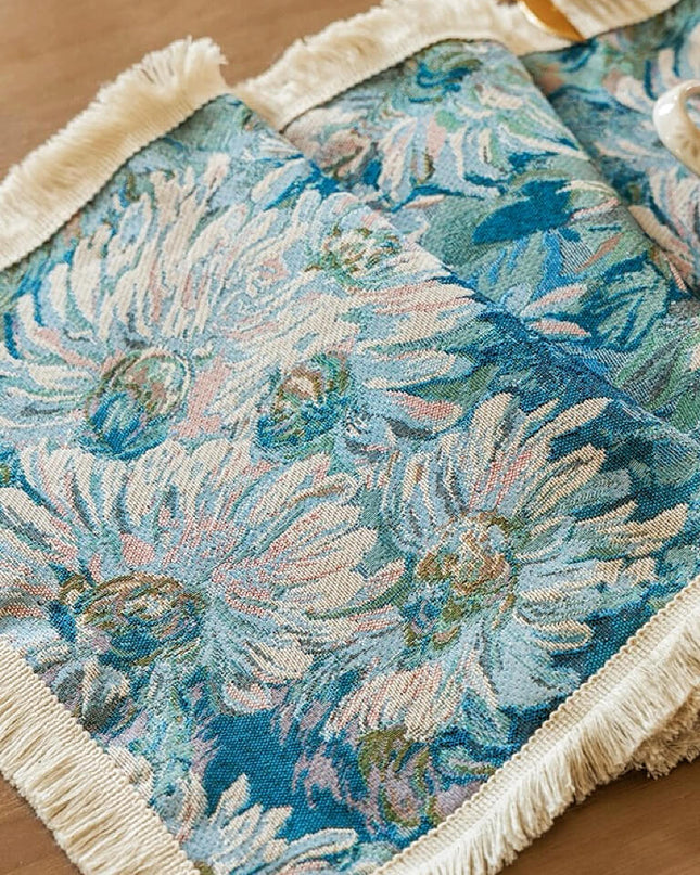 Oil Painted Flower Table Runner
