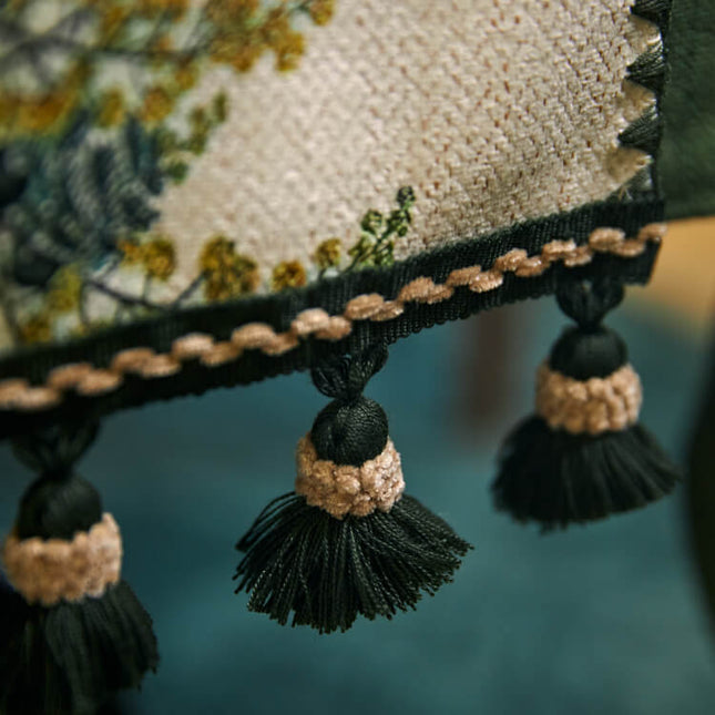 Retro Fringe Greenery Christmas Table Runner