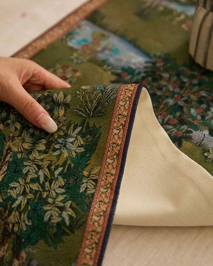 Animal World Cashmere Knit Hand-Painted Table Runner - 2026 Edition