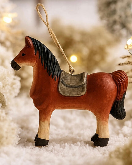 Ralph Lauren Christmas Tree Wooden Horse  Table Decor