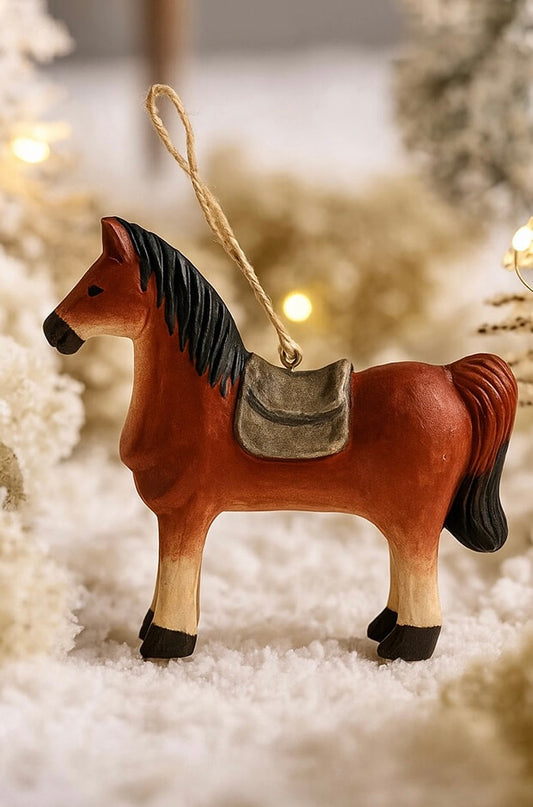 Ralph Lauren Christmas Tree Wooden Horse  Table Decor