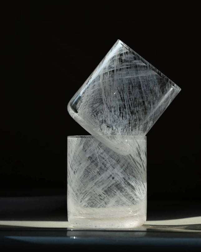 Japan Handmade Crystal Glass Smoke Glass Set