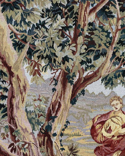 Antique Tapestry - Handwoven Castle Garden Wall Hanging