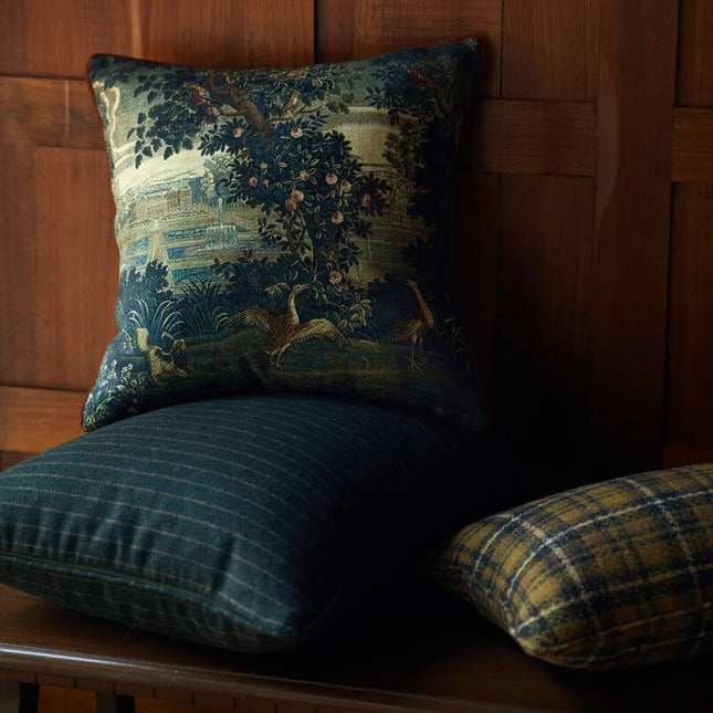 17th-Century Tapestry Verdure Cushion Cover
