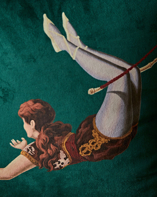 Trapeze Artist - Velvet Fringe Cushion Cover
