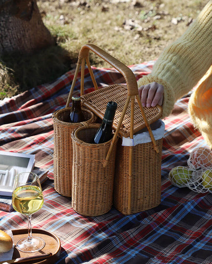 Outdoor Picnic Natural Plant Handmade Rattan Basket