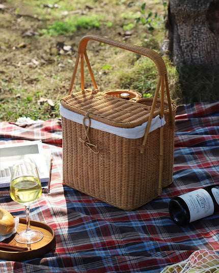 Outdoor Picnic Natural Plant Handmade Rattan Basket