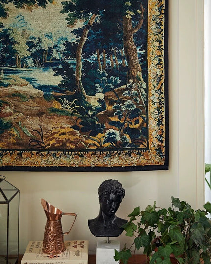 17th Century Wool Woven Verdure Vertical Tapestry