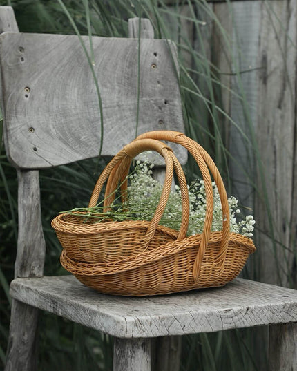 Shell Plants Hand Woven Gardening Camping Basket