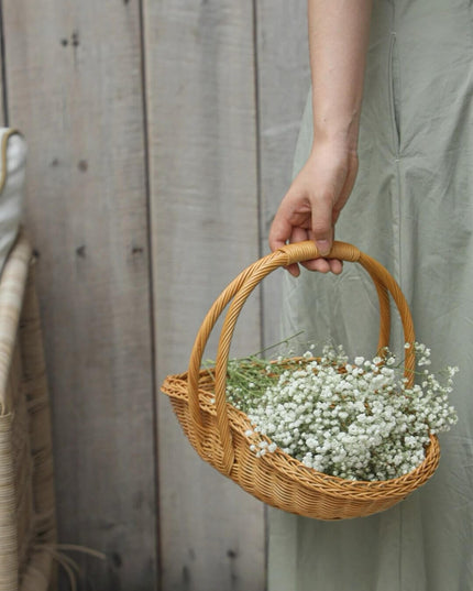 Shell Plants Hand Woven Gardening Camping Basket