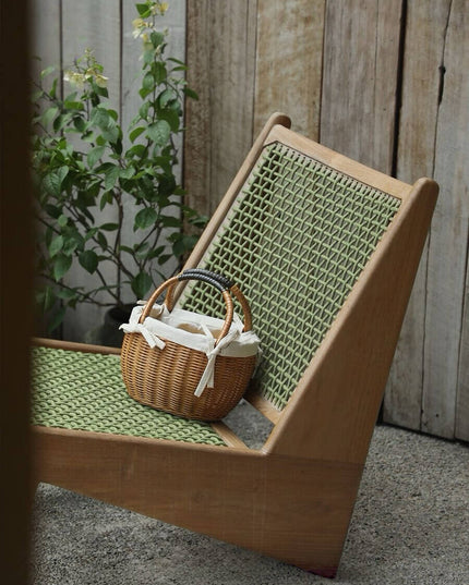 Vintage Natural Rattan Woven Carrying Basket