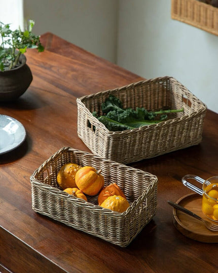 Natural Woven Rattan Storage Basket