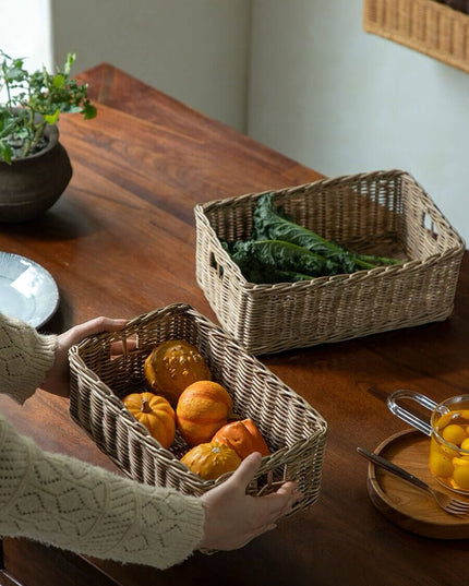 Natural Woven Rattan Storage Basket