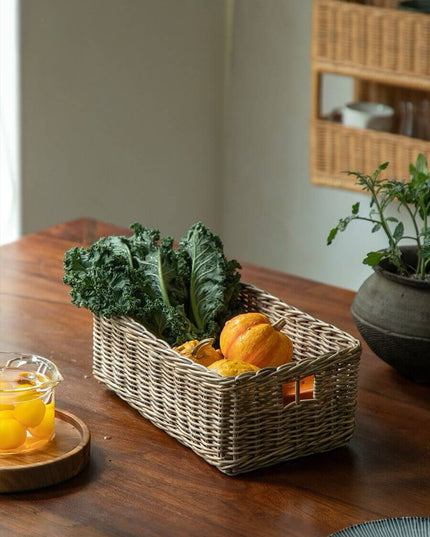 Natural Woven Rattan Storage Basket
