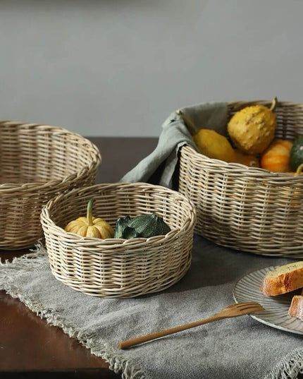 Natural Plant Rattan Storage Basket Round Basket