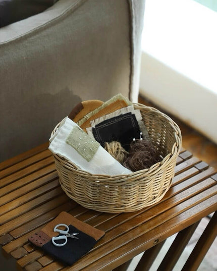 Natural Plant Rattan Storage Basket Round Basket
