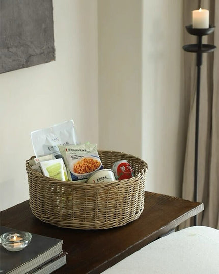 Natural Plant Rattan Storage Basket Round Basket