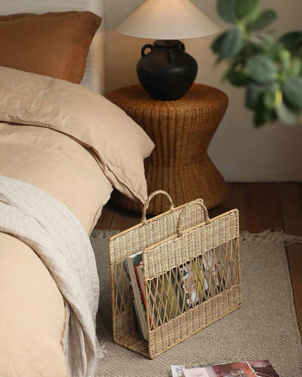Rattan Botanical Magazine Storage Basket