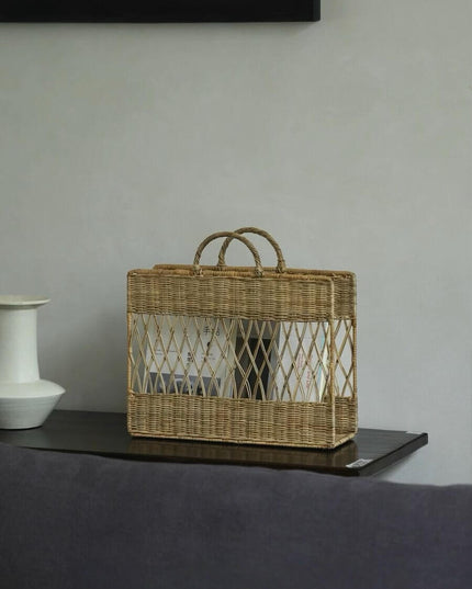 Rattan Botanical Magazine Storage Basket