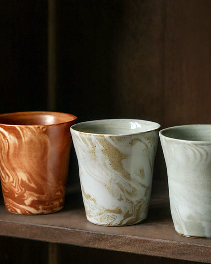 Hand Painted Ceramic Latte Mug Set