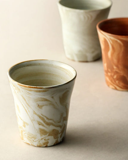 Hand Painted Ceramic Latte Mug Set