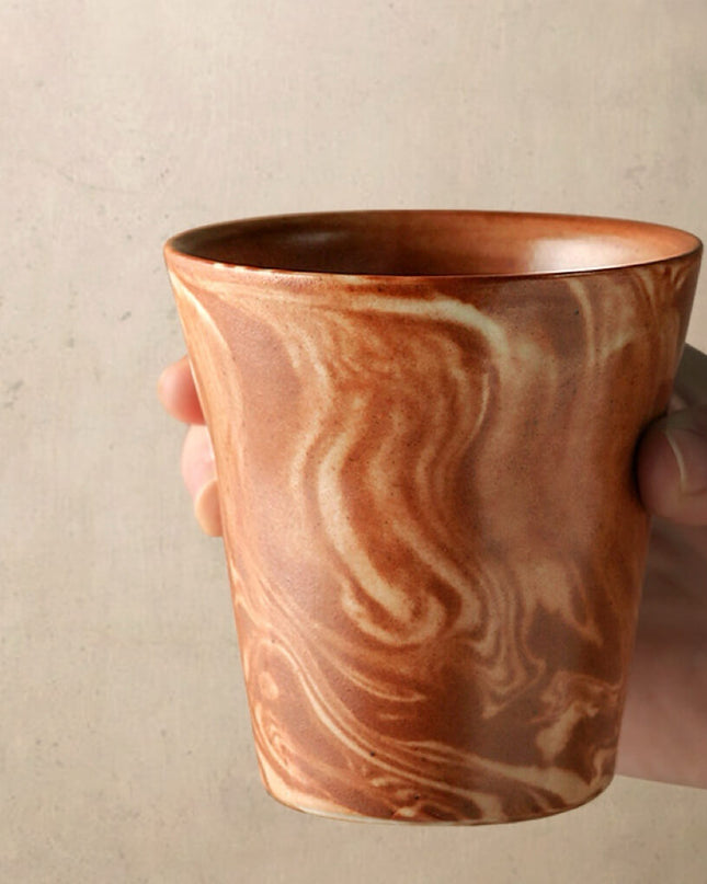 Hand Painted Ceramic Latte Mug Set