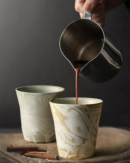 Hand Painted Ceramic Latte Mug Set