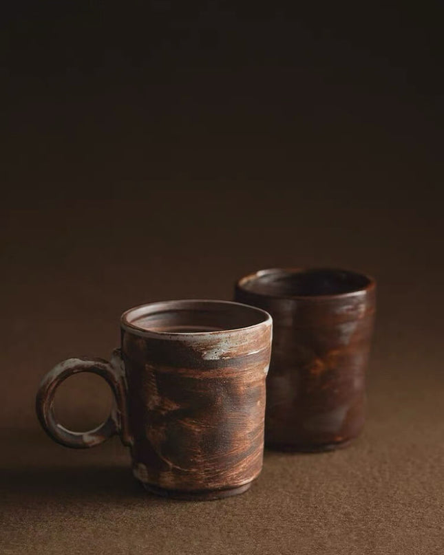 Ceramic Vintage Hand Painted Coffee Mug Sets