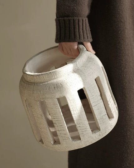 Wabi-sabi Openwork Art Ceramic Vase