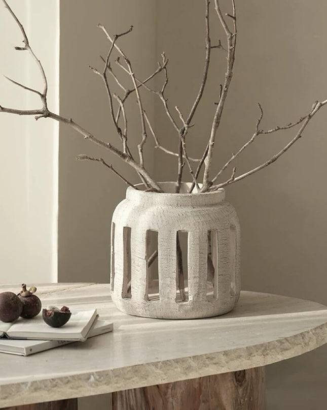 Wabi-sabi Openwork Art Ceramic Vase