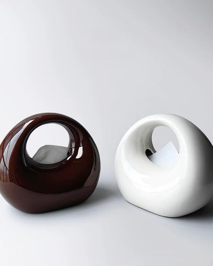 Handbag Ceramic Tissue Holder