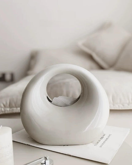 Handbag Ceramic Tissue Holder