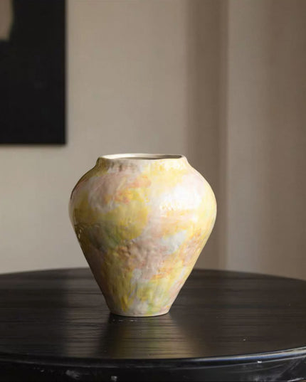 Hand-painted Wabi-sabi Ceramic Vase