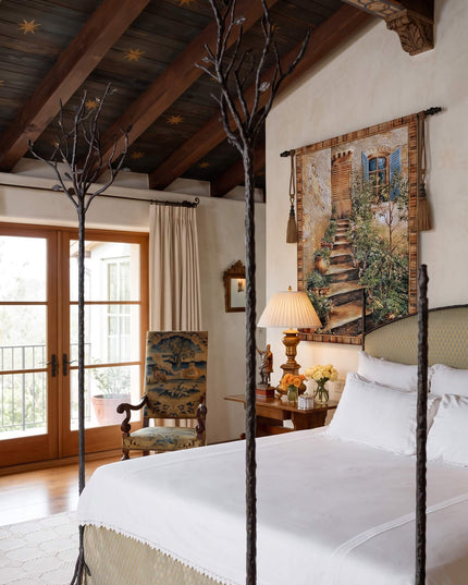 Italian Tuscan Villa Belgian Jacquard Tapestry Wall Hanging