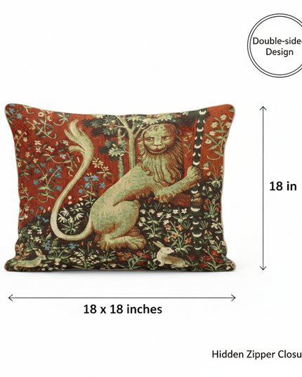 Lion Pillow Cover Annotated