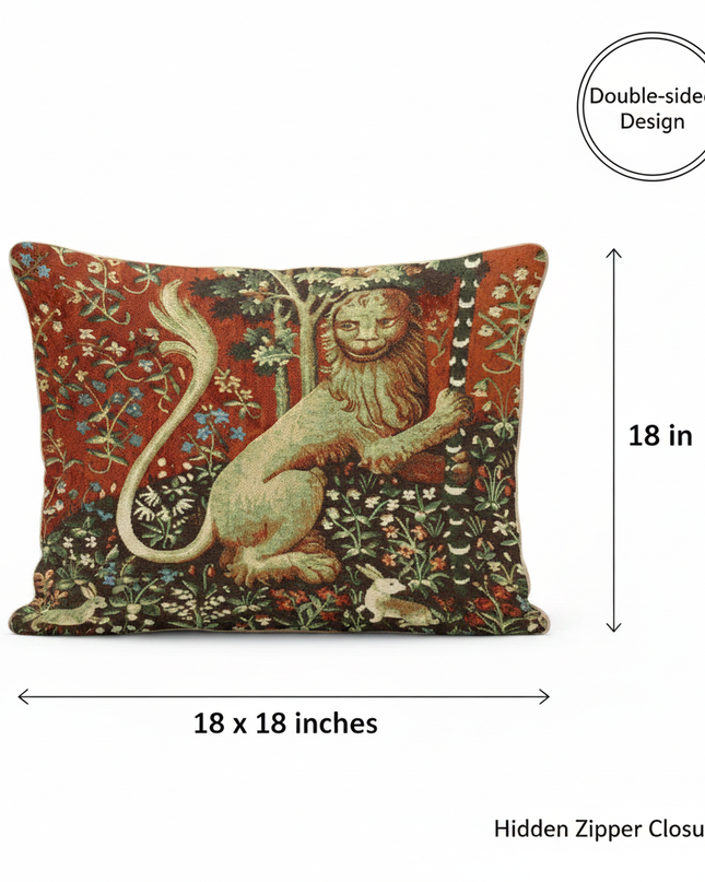 Lion Pillow Cover Annotated