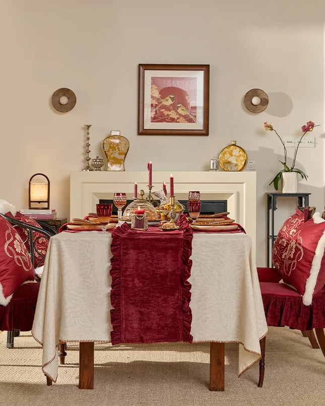 Lucky Scarlet Table Runner