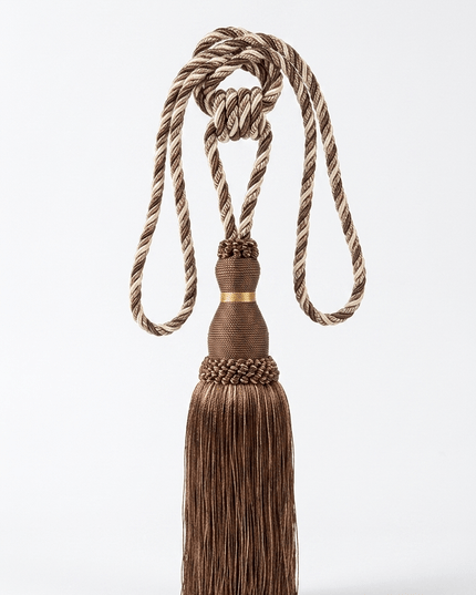 Medieval Large Tapestry Tassels— Toffee Brown Set